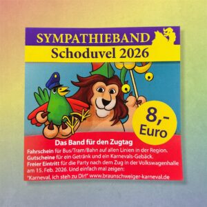 Sympathieband 2025-2026 als Fahrausweis mit Getränke-Gutschein